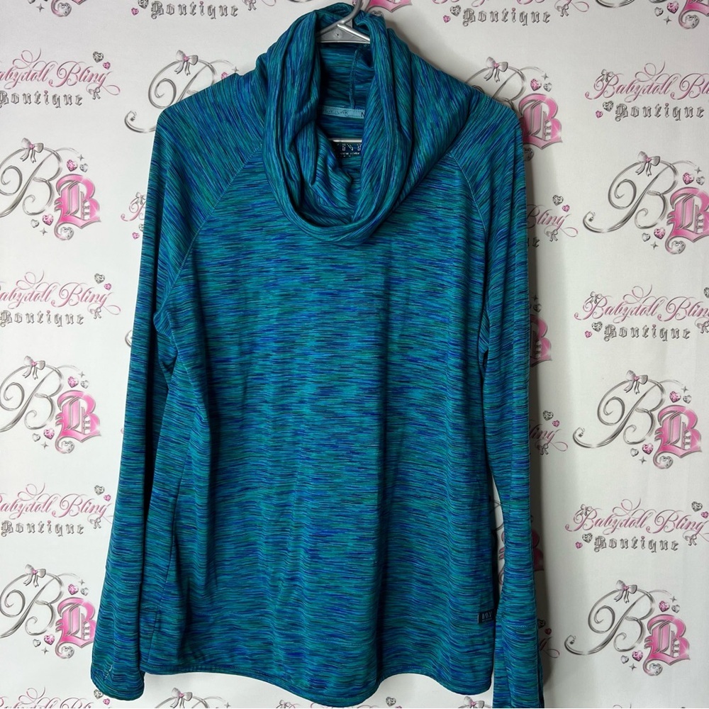 Marc New York Teal Cowl Neck Sweater warm cozy blue green turtleneck